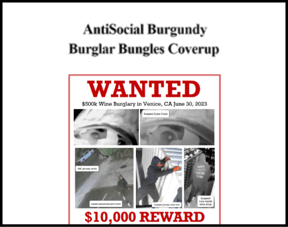 NEW WANTED POSTER RELEASED BY TRISTAR INVESTIGATION